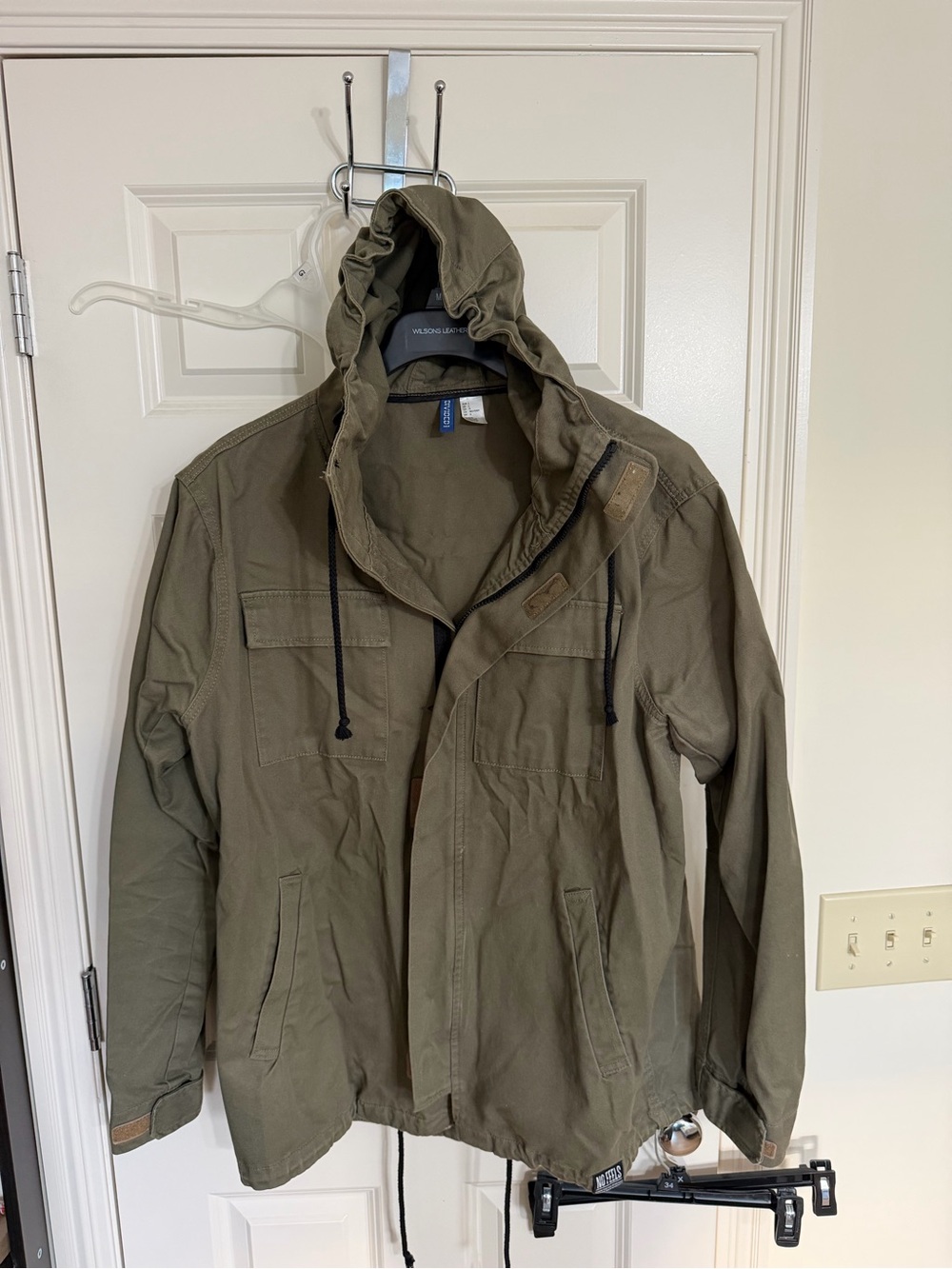 Divided Olive Green Hooded Field Jacket